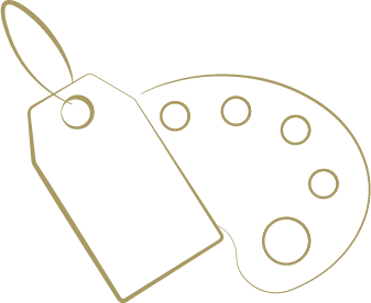 Icone palette artiste jaune